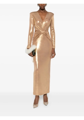 CRISTALLINI Vega knotted maxi dress - Gold