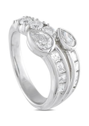 LB Exclusive platinum embellished diamond ring - Silver