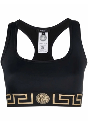 Versace La Greca cropped sports bra - Black