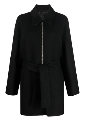 Givenchy 4G-zip belted coat - Black
