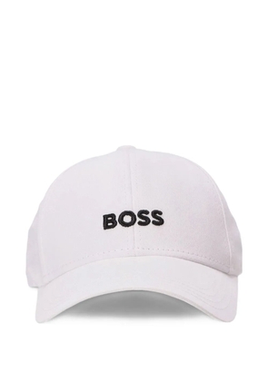 BOSS logo-embroidered cap - White