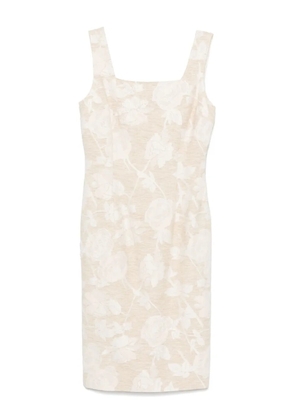 Blugirl floral-jacquard midi dress - Neutrals