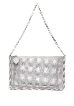 Stella McCartney Falabella Pochette crystal-embellished chain shoulder bag - Grey