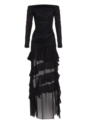 Blumarine off-shoulder mini dress - Black