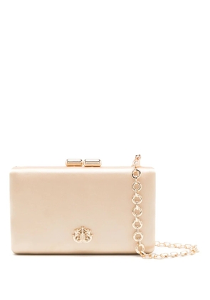 Isla Eva logo-plaque clutch bag - Neutrals