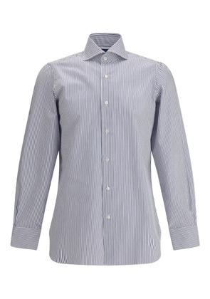 Finamore 1925 Napoli striped long-sleeved shirt - White