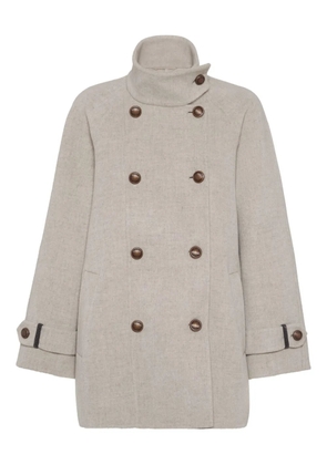 Brunello Cucinelli double-breasted coat - Neutrals
