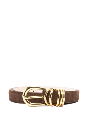 Déhanche Hollyhock ring buckle belt - Brown