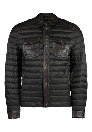 Moorer front-pocket padded jacket - Brown