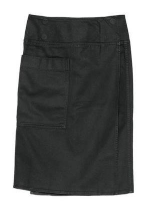 LEMAIRE pocket midi straight skirt - Black