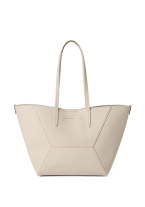 Brunello Cucinelli small BC Duo leather tote bag - Neutrals