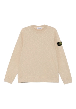 Stone Island logo-patch cotton sweatshirt - Neutrals