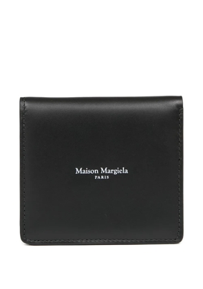 Maison Margiela logo leather wallet - Black