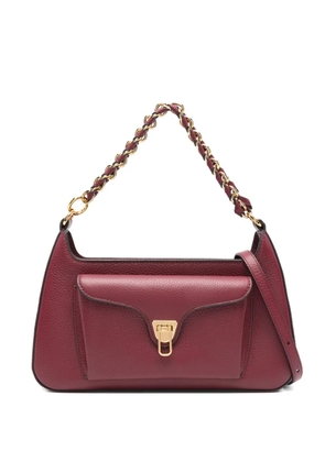 Coccinelle chain-strap flap satchel - Red