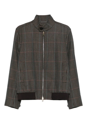 Paul Smith checked zip-up bomber jacket - Grey