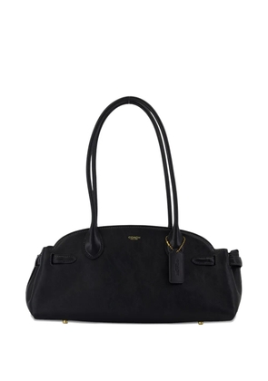 Coach logo-detail leather shoulder bag - Black