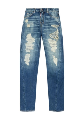 DSQUARED2 distressed wide-leg jeans - Blue