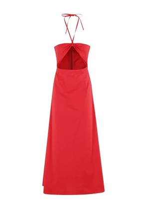 Federica Tosi cut-out halterneck dress - Red