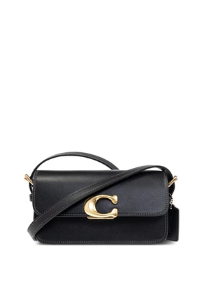 Coach logo-plaque shoulder bag - Black