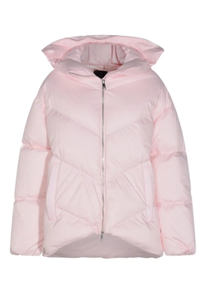 Add chevron-quilted puffer jacket - Pink