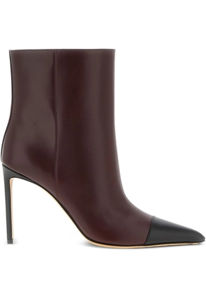 Francesco Russo 95mm contrasting-detail ankle boots - Red