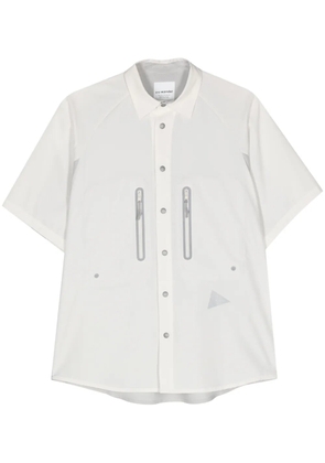 and Wander ripstop-detail short-sleeve shirt - White