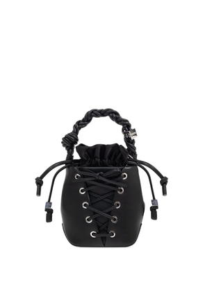 GANNI recycled-leather tote bag - Black