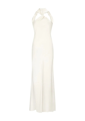 The Attico knot-detail maxi dress - White