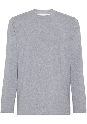 Brunello Cucinelli round-neck long-sleeve T-shirt - Grey