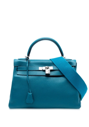 Hermès Pre-Owned 2013 Togo Amazon Kelly II Retourne 32 satchel - Blue