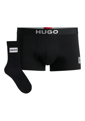 HUGO logo-jacquard boxers (set of two) - Black