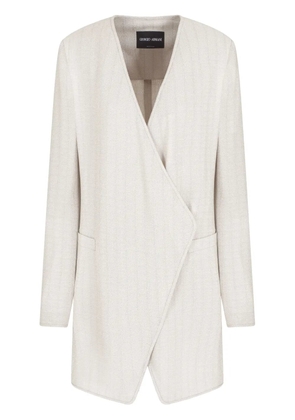 Giorgio Armani striped blazer - Grey