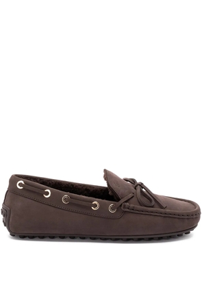Tod's City Gommino tie-detail leather loafers - Brown