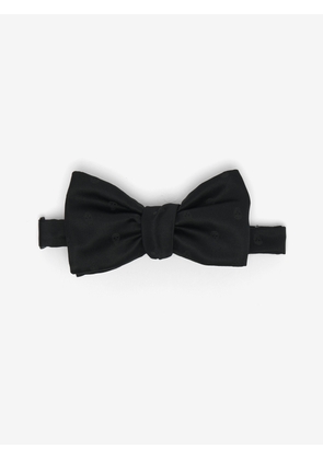 McQueen Frayed Detail Bow Tie - Black - Women