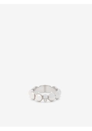 MCQUEEN - Skull & Pearl Ring - Item 854546J16RP1026