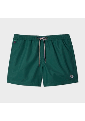 Paul Smith Dark Green Zebra Logo Swim Shorts