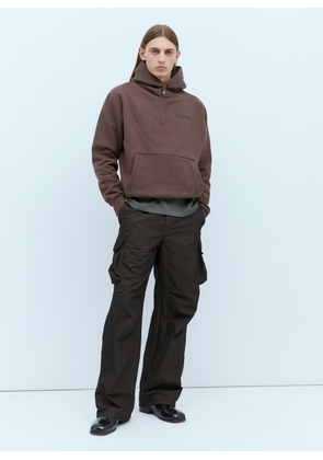 ICE & TECHNO Ice'n Logo Print Hooded Sweatshirt - Man Sweatshirts Brown S