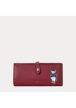 Polo Bear Leather Snap Wallet