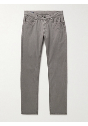 Peter Millar - Wayfare Slim-Fit Stretch-TENCEL™ and Cotton-Blend Twill Trousers - Men - Gray - UK/US 30