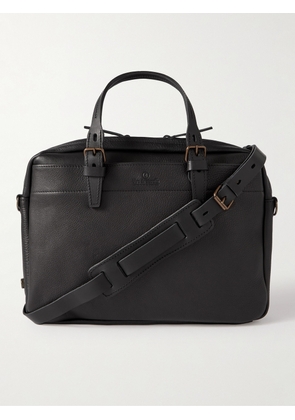 Bleu de Chauffe - Folder Vegetable-Tanned Textured-Leather Messenger Bag - Men - Black