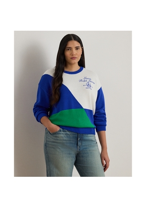 Curve - Colour-Blocked Combed-Cotton Jumper