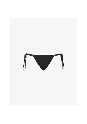 Womens Seafolly Sea Dive Textured Mid-Rise Bikini Bottoms