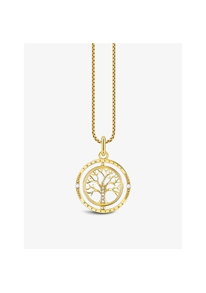 Thomas Sabo Tree Of Love 18ct Yellow Gold-Plated Sterling-Silver and White Zirconia Pendant Necklace