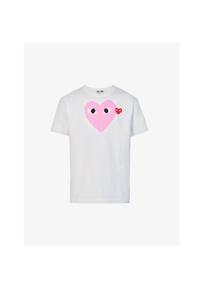 Mens Comme Des Garcons Play Heart Logo-Motif Cotton-Jersey T-Shirt