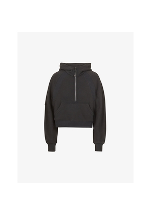 Womens Lululemon Scuba Brand-Embroidered Cotton-Blend Hoody