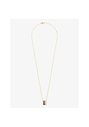 Mens Boucheron Quatre Classique 18ct Yellow-, White- Brown and Rose-Gold and 0.24ct Brilliant-Cut Pendant Necklace