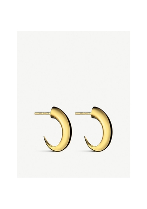 Womens Shaun Leane Cat Claw Medium Yellow Gold-Plated Vermeil Silver Hoop Earrings