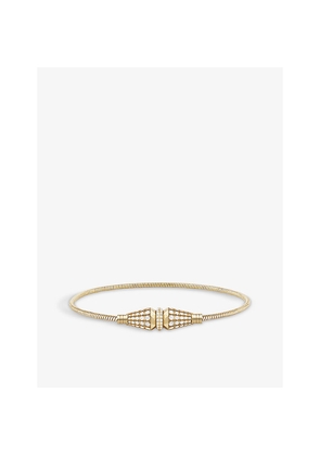 Jack De Boucheron Single 18ct Yellow-Gold and 1.76ct Round Diamond Bracelet
