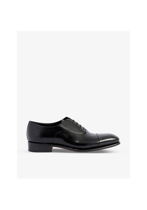 Mens Santoni Carter Cap-Toe Leather Oxford Shoes