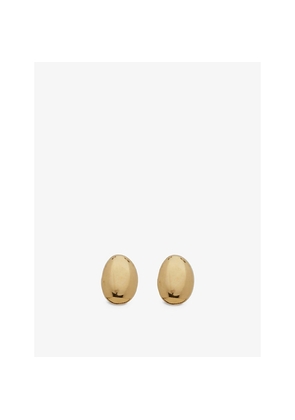 Womens Monica Vinader Nura Pebble 18ct Gold-Plated Vermeil Sterling Silver Stud Earrings